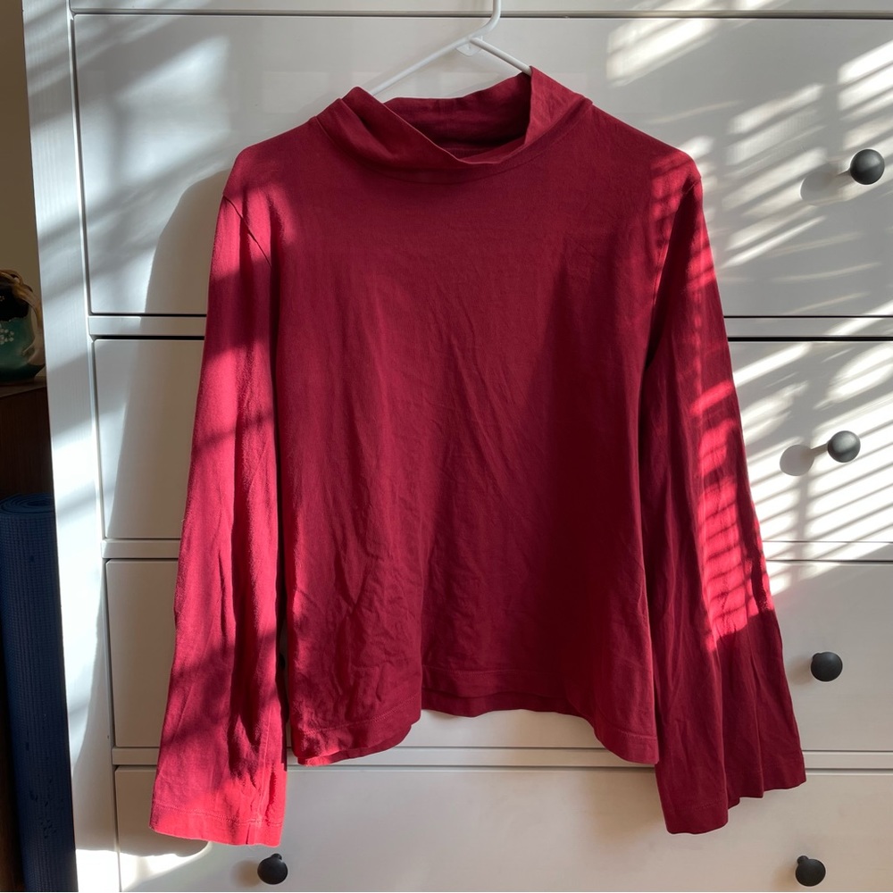 Red Madewell Mockneck Long Sleeve